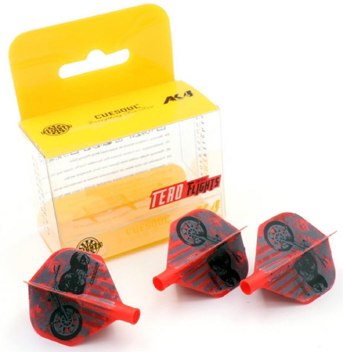 Cuesoul TERO AK4 aletta per freccette Motorrad Rosso Standard Flights