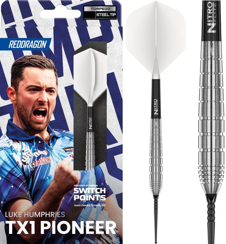 Reddragon Luke Humphries TX1 Pioneer Switch Point 90% Steeldarts 22/24 Gram Steeldarts