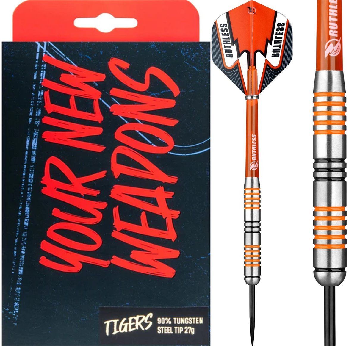 Ruthless Tigers Ringed Steeldarts 90% 27 Gramm Steeldarts