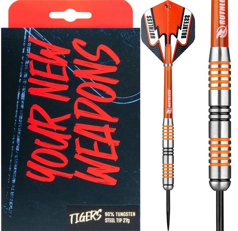 Ruthless Tigers Ringed Steeldarts 90% 27 Gramm Steeldarts