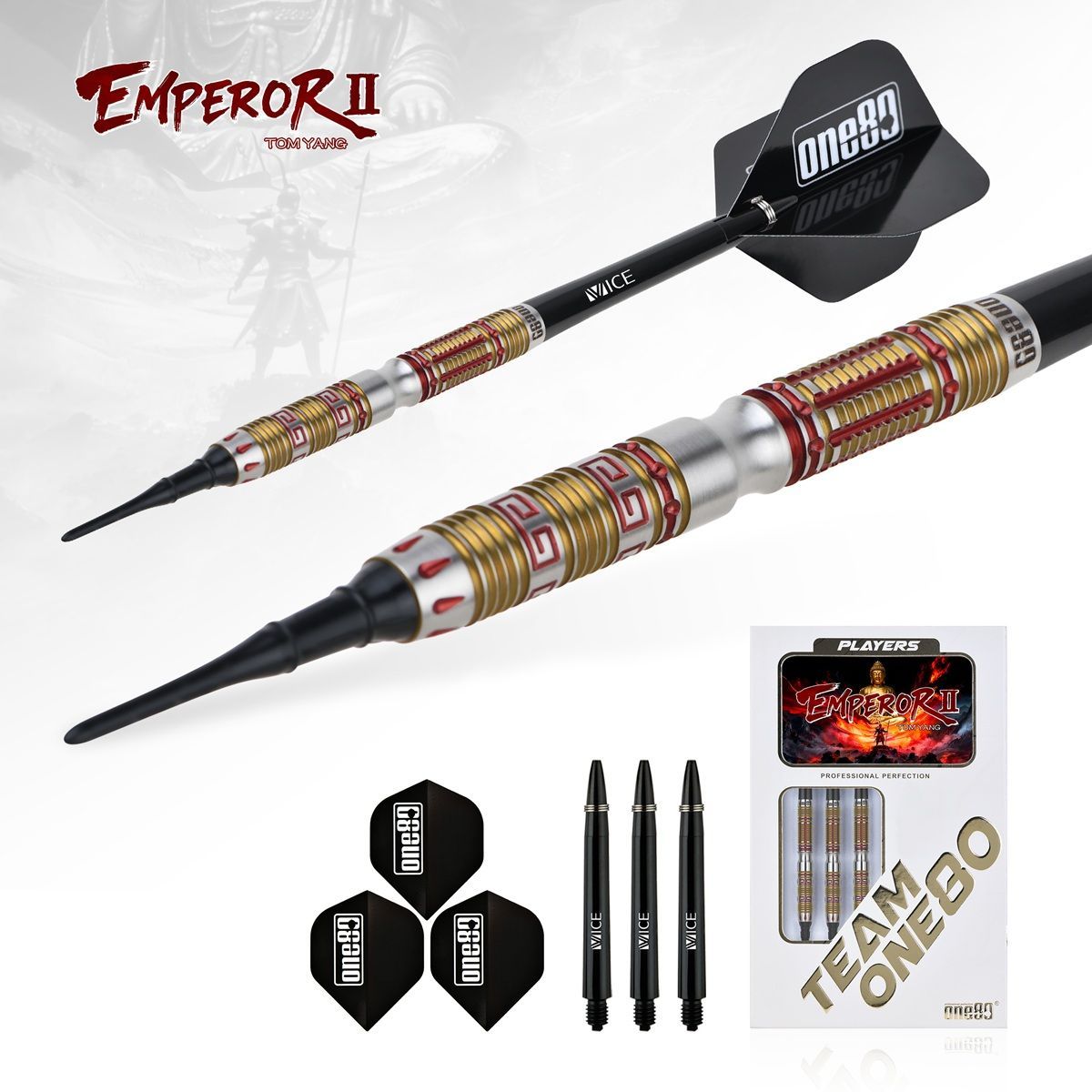 ONE80 Tom Yang Emperor 2 90% Softdarts 21 Gram Softdarts