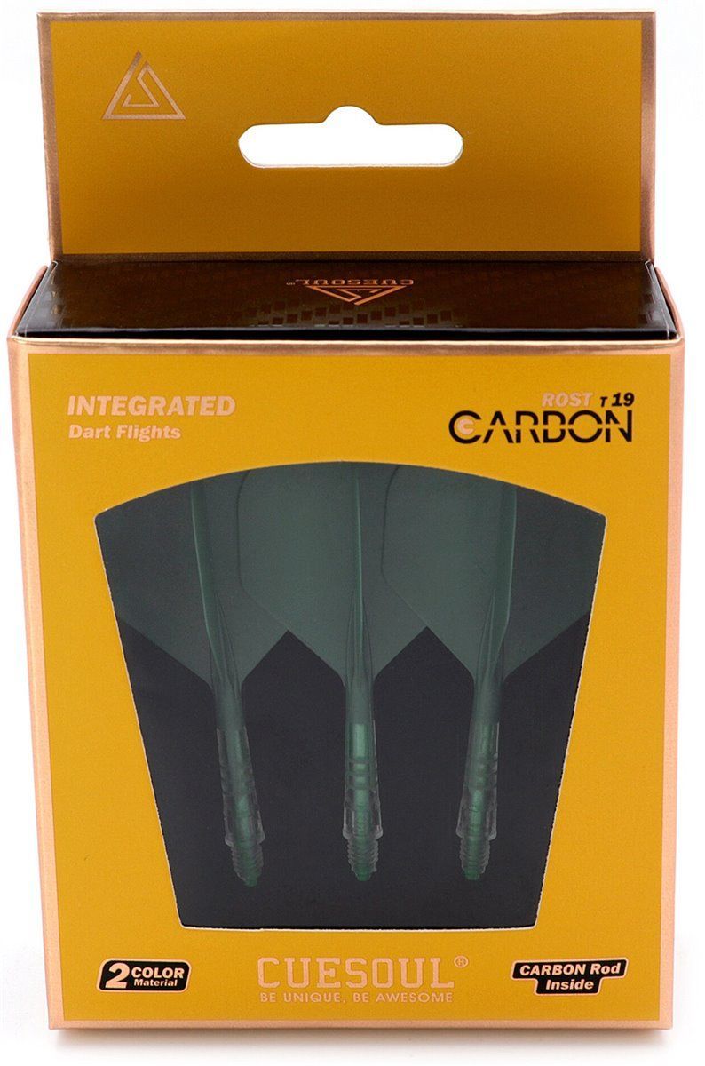Cuesoul aletta per freccette/Asta ROST T19 Carbon Asta Verde/Verde Standard Flights