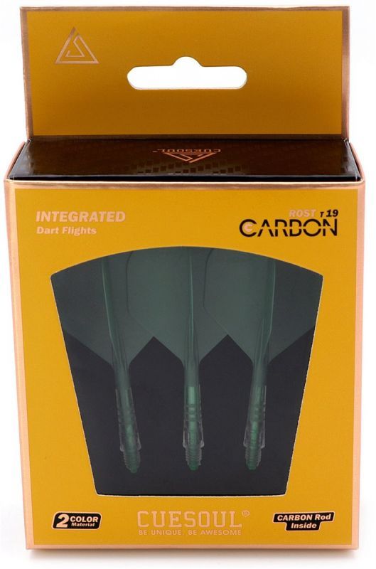 Cuesoul aletta per freccette/Asta ROST T19 Carbon Asta Verde/Verde Standard Flights