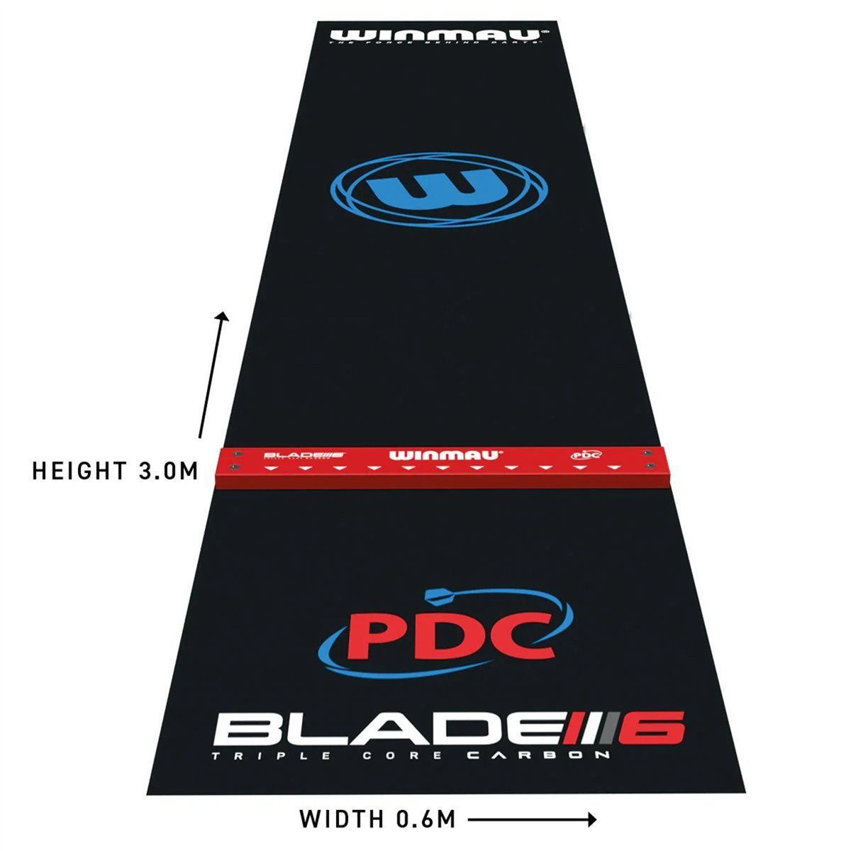 Winmau Dartmatte Teppich Pro-Zone Precision PVC mit Oche Dart Schutzmatte