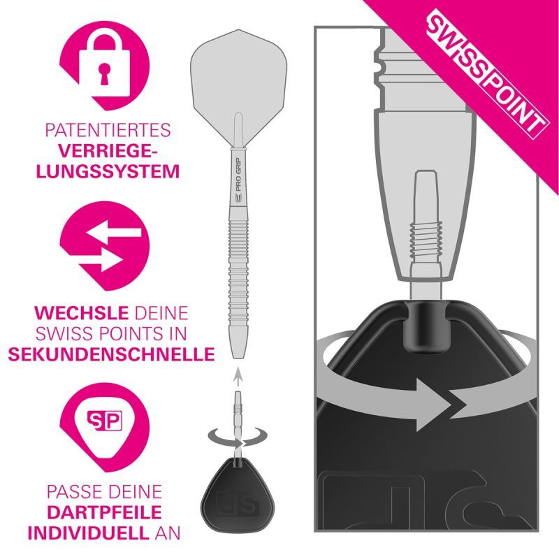 Target Swiss Point Storm Signature RST 30/35/42 mm Oro/Nero/Argento Wechselspitzen