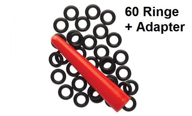 60 O-Ringe 6 mm Kleingewinde 2ba Gummi Ringe inkl. Adapter Zubehör Shafts O-Ringe