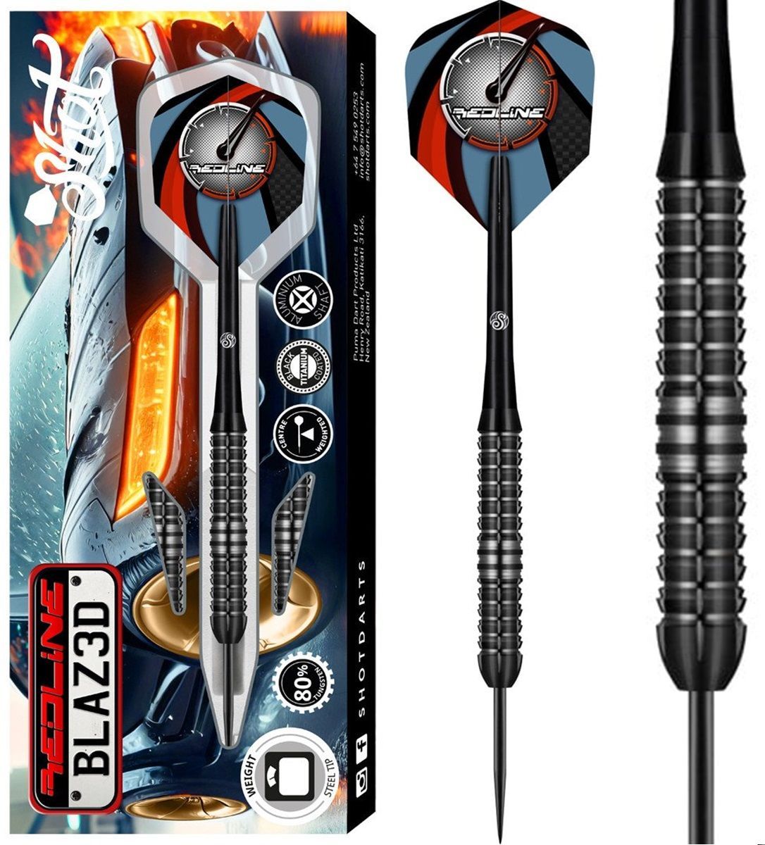 B-Ware Retoure Shot! Redline Blazed 80% Steeldart 22 Gramm Steeldarts