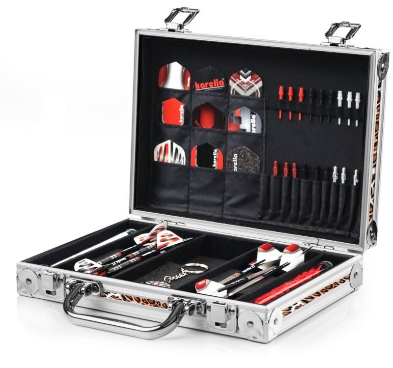 Karella Dartkoffer LUXUS Leopard Aufbewahrung