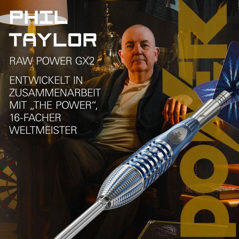 Target Phil Taylor Power Gx2 Swiss Point 95% Steeldarts 22/24/26 Gramm Steeldarts