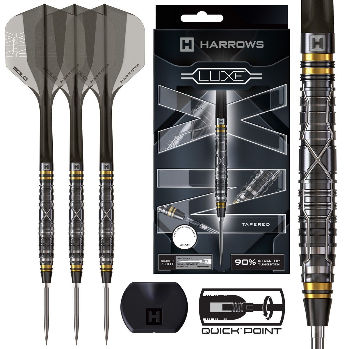 Harrows NX Luxe Quick Point 90% Steeldarts 22/23/24 Gram Steeldarts