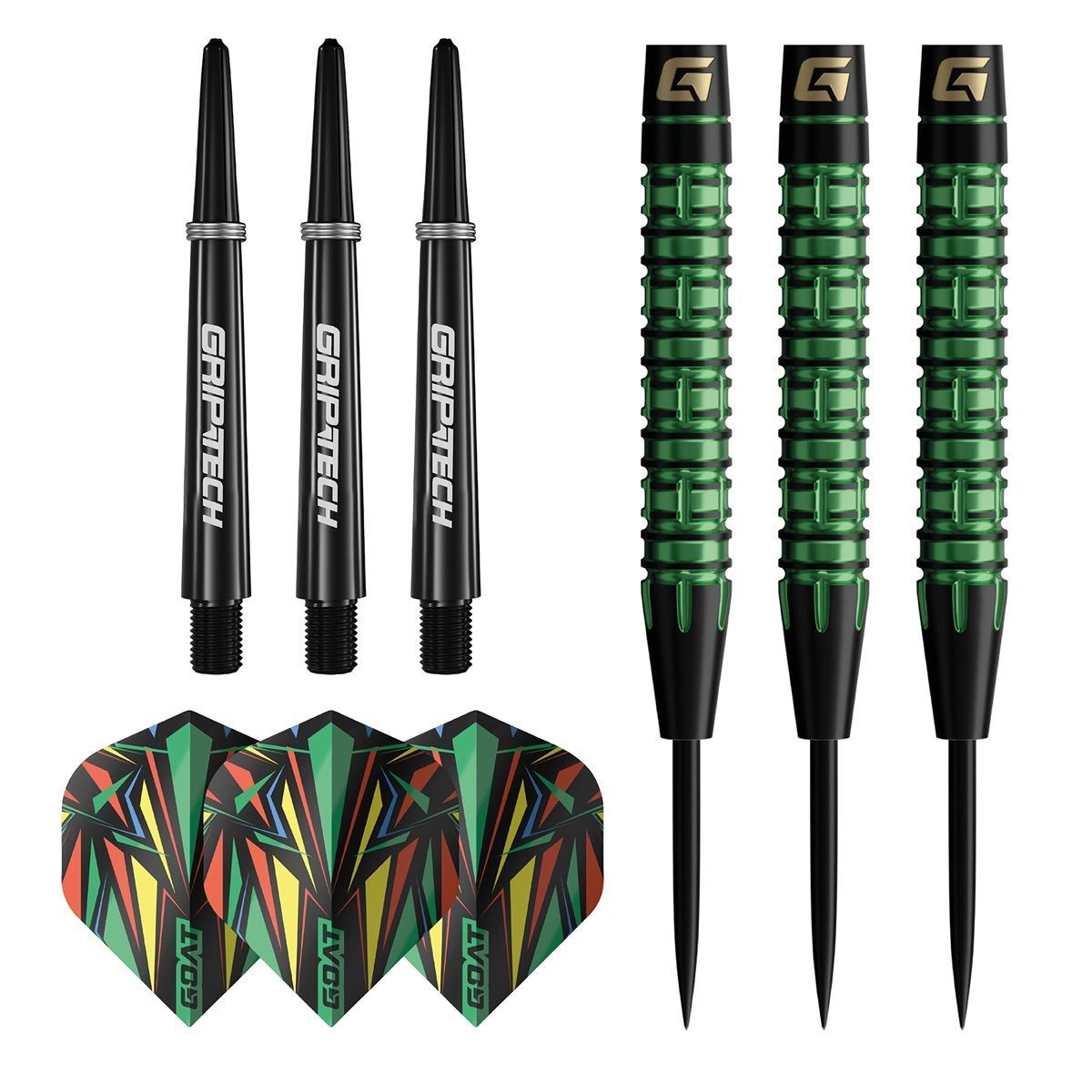 GOAT Athlete Green 90% Steeldarts 23/25 Gram Steeldarts