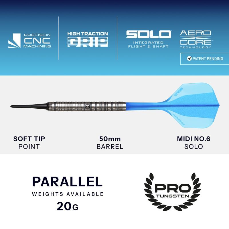Harrows Flux Tungsten Pro Softdarts 20 Gram Softdarts