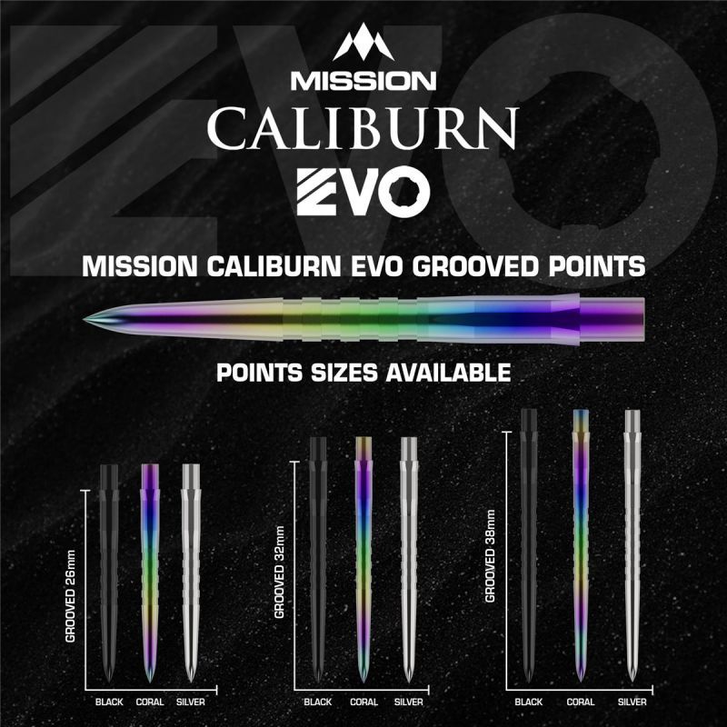 Caliburn EVO Points Grooved Coral 26/32/38 mm Wechselspitzen