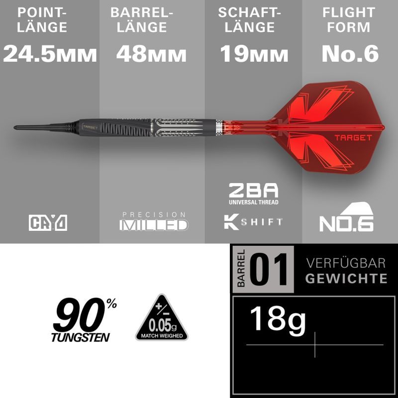Target Shift 90% Softdarts 18 Gram Softdarts