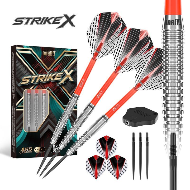 ONE80 Strike X SX04 90% Steeldarts 21/23/25 Gramm Steeldarts