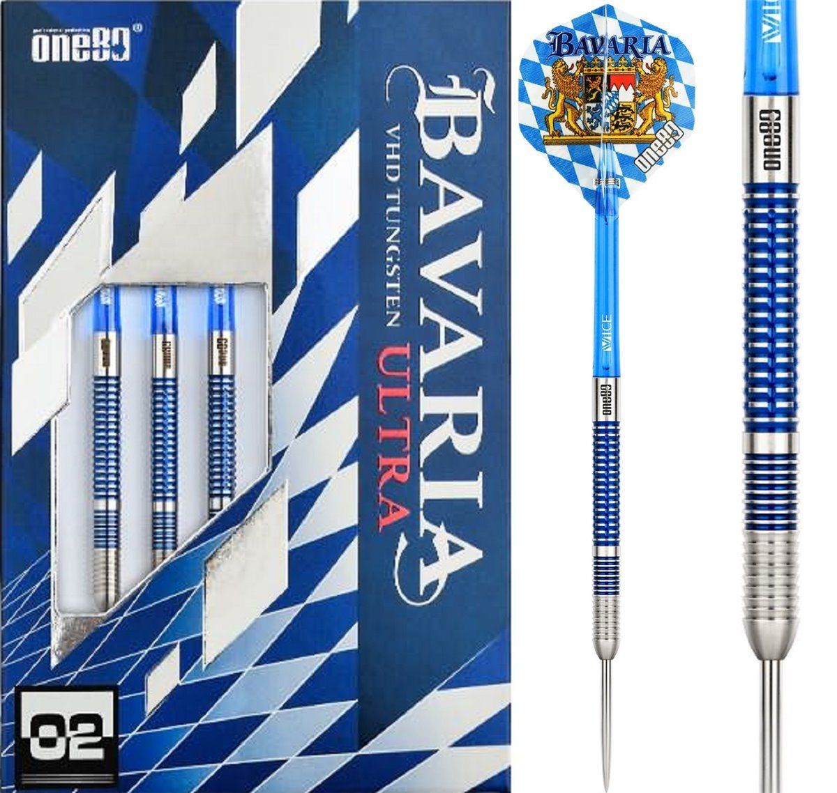 one80 Bavaria Ultra 02 Steeldarts 21/23 Gramm Steeldarts