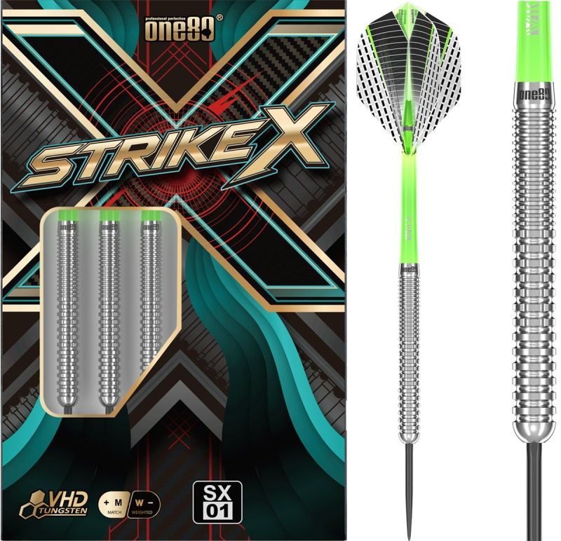ONE80 Strike X SX01 90% Steeldarts 21/23/25 Gramm Steeldarts