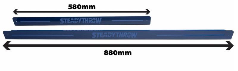 Oche SteadyThrow Lite avec bande auto-agrippante pour tapis de fléchettes de 60 à 90 cm de large Abwurflinie
