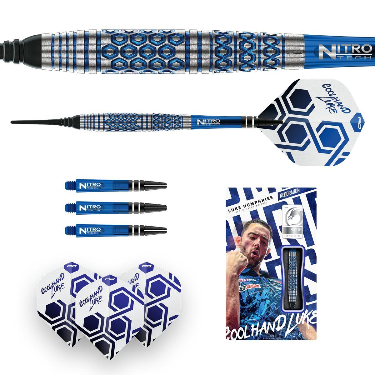 Reddragon Luke Humphries TX5 90% Fléchettes à pointe souple 20 Grammes Softdarts