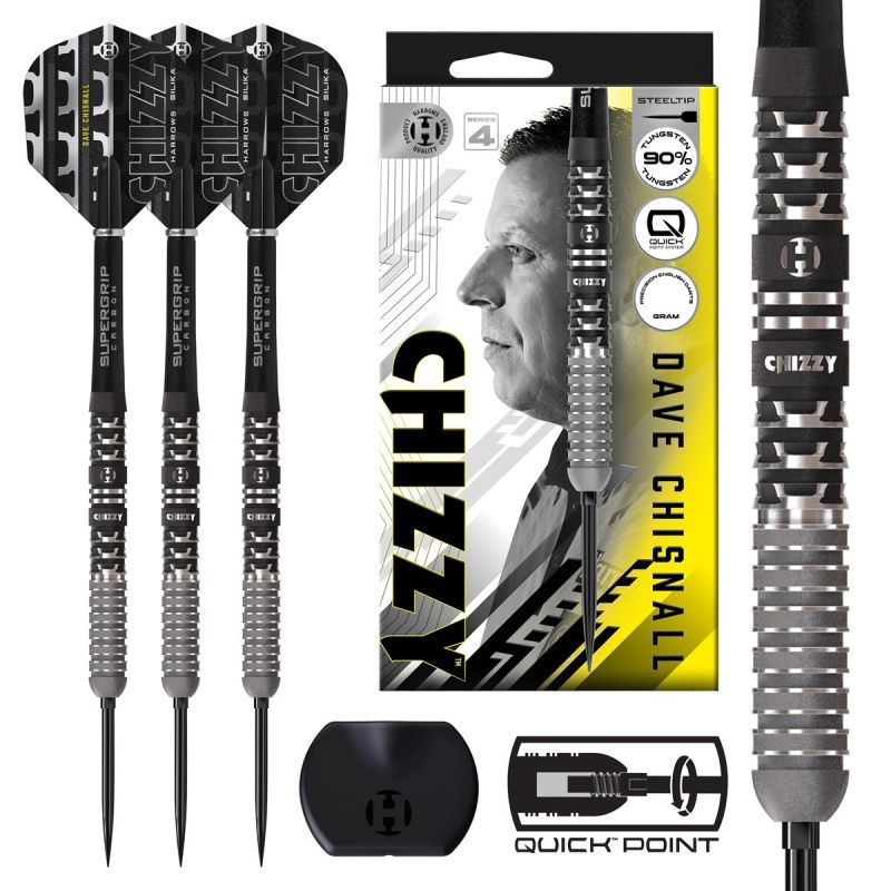 Harrows Dave Chizzy Chisnall G4 90% Quick Point Steeldarts 22/23/24/26 Gramm Steeldarts