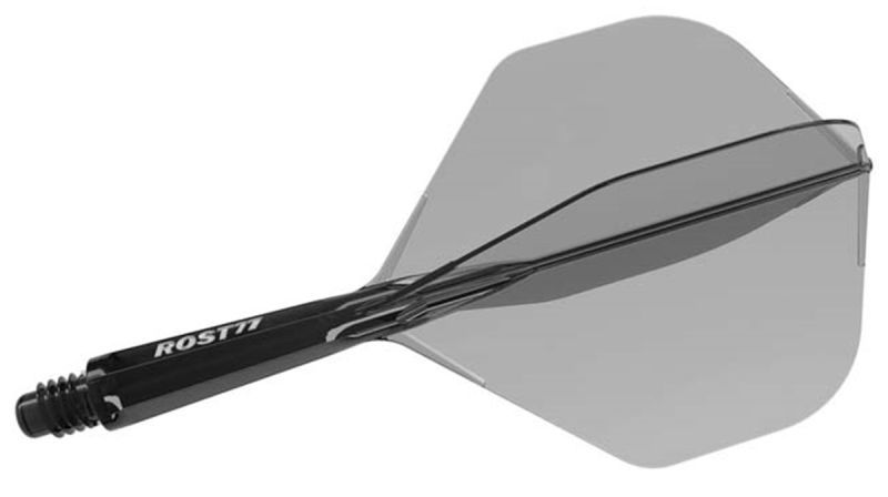 Cuesoul aletta per freccette/Asta ROST 77 Trasparente Nero standard grande Flights