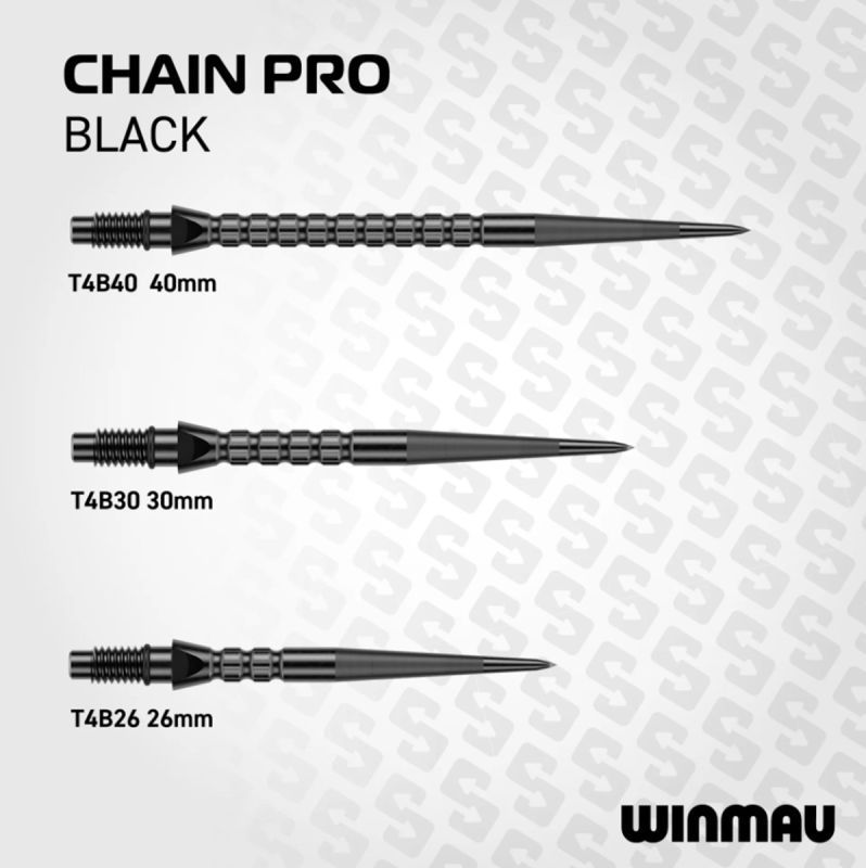 Winmau Switch Points Chain 26/30/40 mm Silver/Black Wechselspitzen