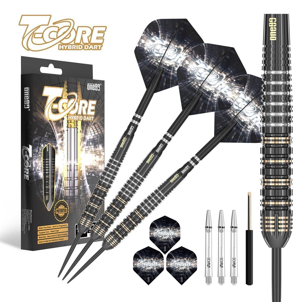 ONE80 T-Core TC3 Steeldarts 22 Gramm Steeldarts