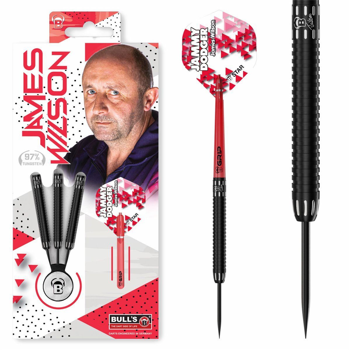 BULL'S James Wilson 97% Steeldarts 22 Gramm Steeldarts