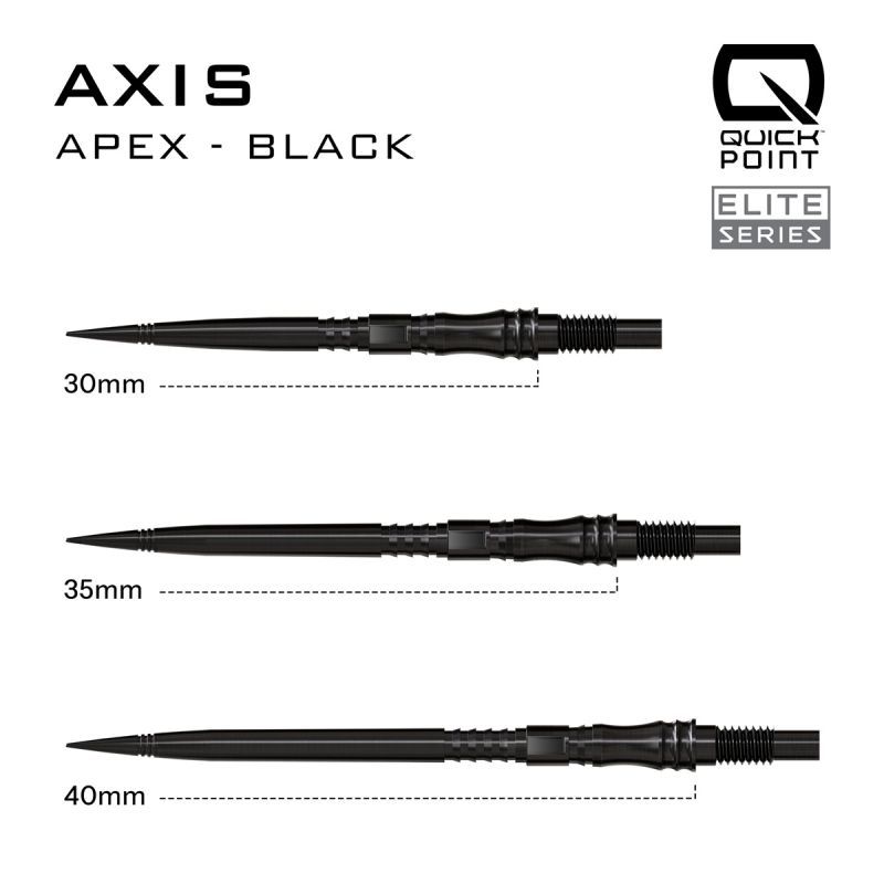 Harrows Quick Points Apex Axis 30/35/40 mm Silver/Black/Gold Wechselspitzen