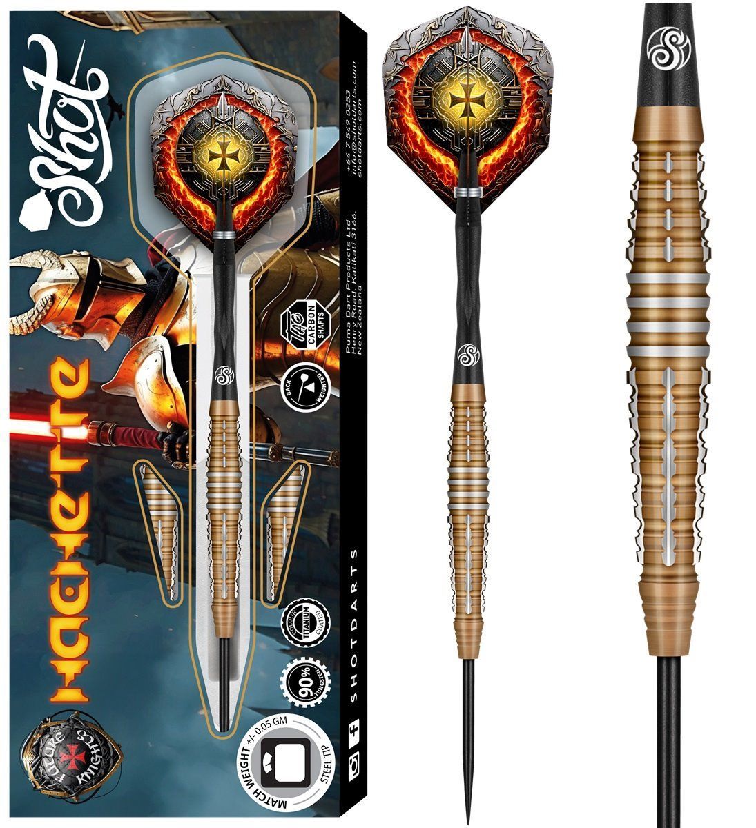SHOT! Future Knights Hachette 90% Steeldart 23/24/26 Gramm Steeldarts