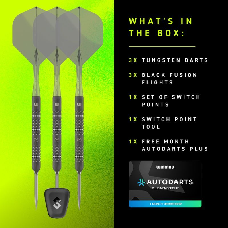 Winmau Michael van Gerwen TS-PRO Switch Point 90% Steeldarts 23/24/25 Gramm Steeldarts