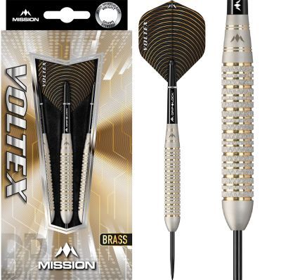 Mission Voltex Silver Electo Knurled Brass Darts Steeldarts M2 25g Steeldarts