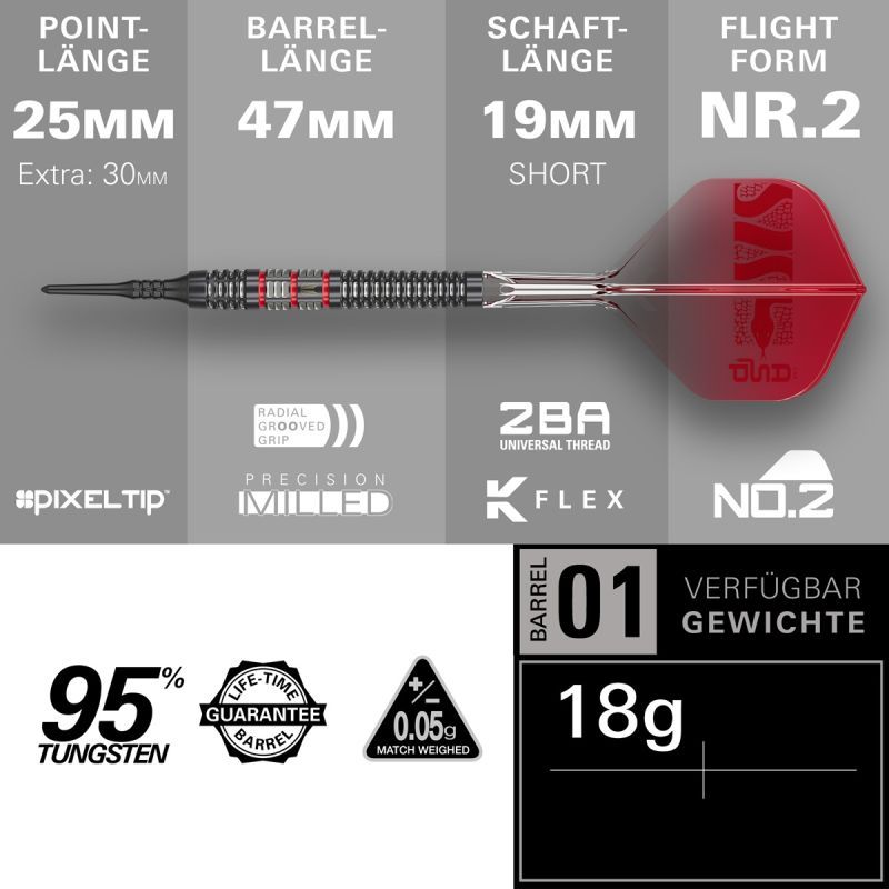 Target Nathan Aspinall 95K 95% Softdarts 18 Gram Softdarts