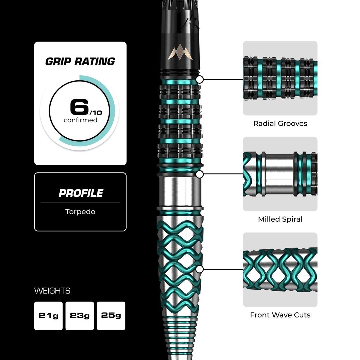 Mission Neptune RP 90% Steeldarts 21/23/25 Gram Steeldarts