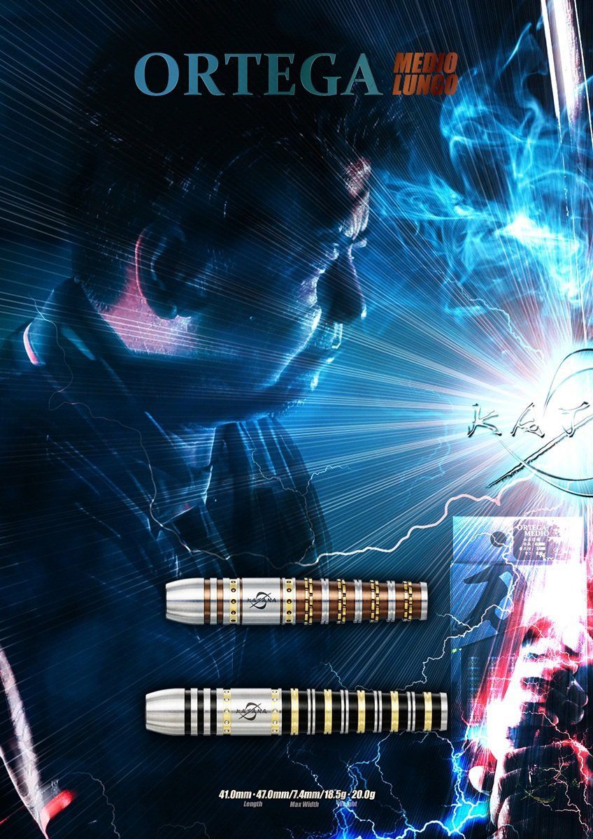 Dynasty Katana Ortega Medio Nobuhiro Yamamoto 90% Le mie freccette elettroniche Soft Tip 18,5 Grammi Softdarts