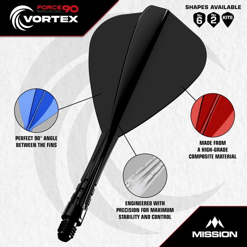 Mission Force 90 Vortex – Sistema Flight/Shaft per Freccette Shafts