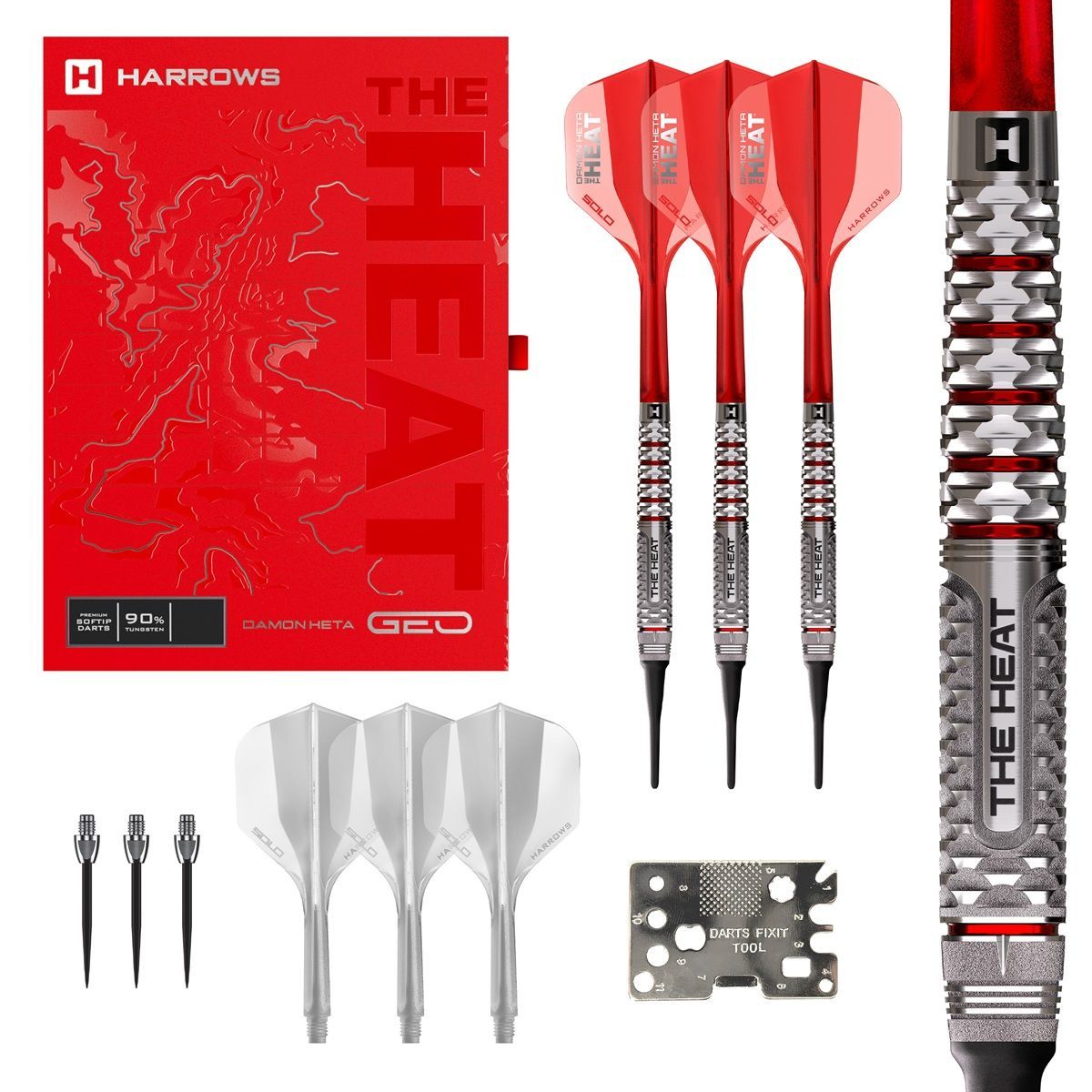 Harrows Damon Heta GEO 90% Softdarts 18 Gram Softdarts