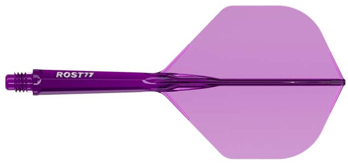 Cuesoul Dart Flight/Shaft ROST 77 Transparent Lila Small Standard Flights