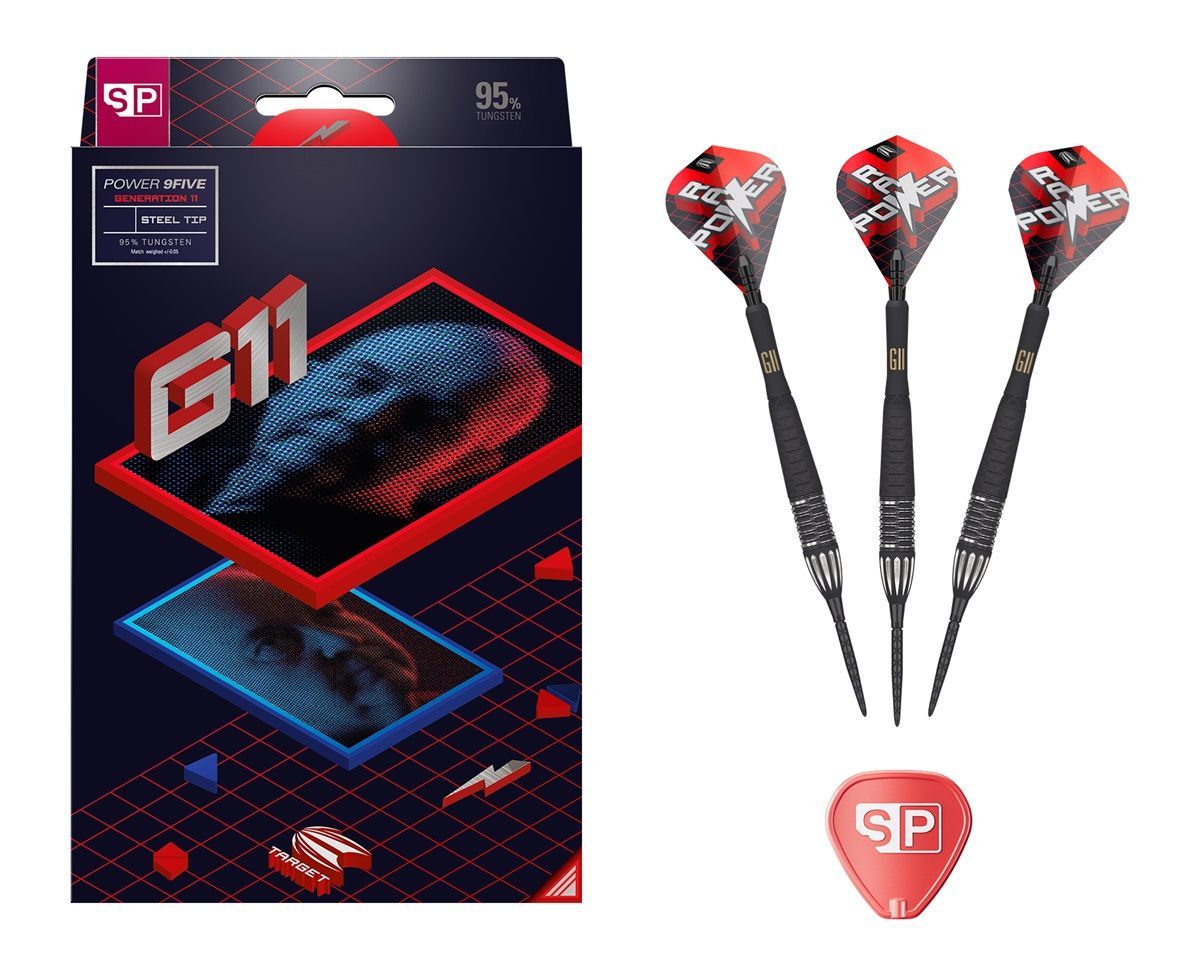 Target Phil Taylor Raw Power G11 SP 95% Steeldarts 22/24/26 Gramm Steeldarts