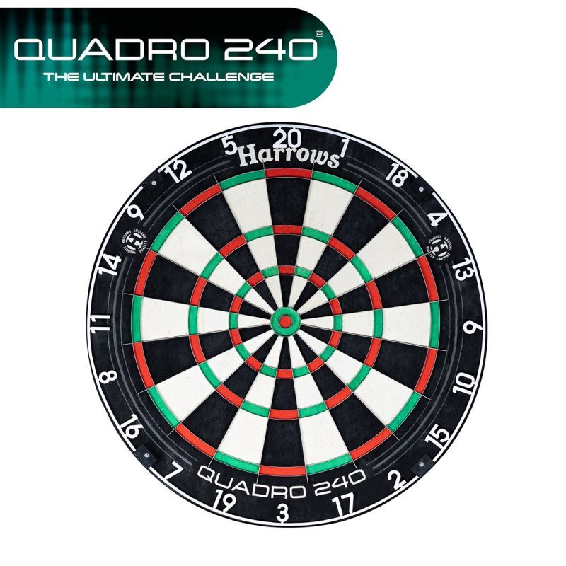 HARROWS Quadro 240 Dartboard Bristle Boards