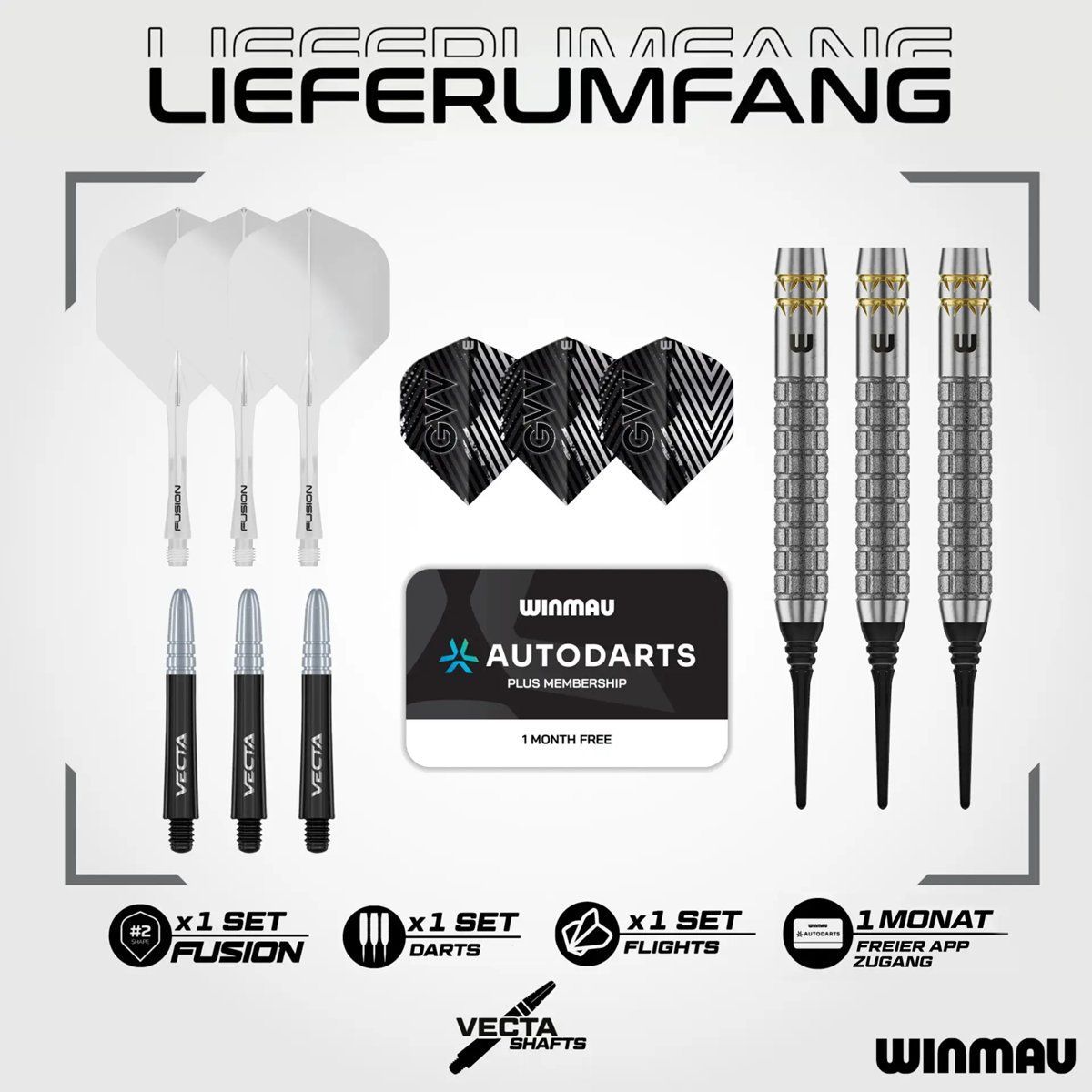 Winmau Gian van Veen W-Max 90% Softdarts 18 Gramm Softdarts