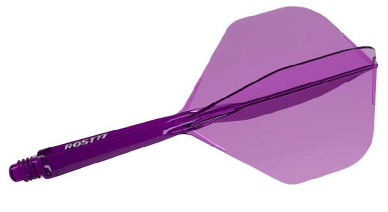 Cuesoul aletta per freccette/Asta ROST 77 Trasparente Viola standard grande Flights