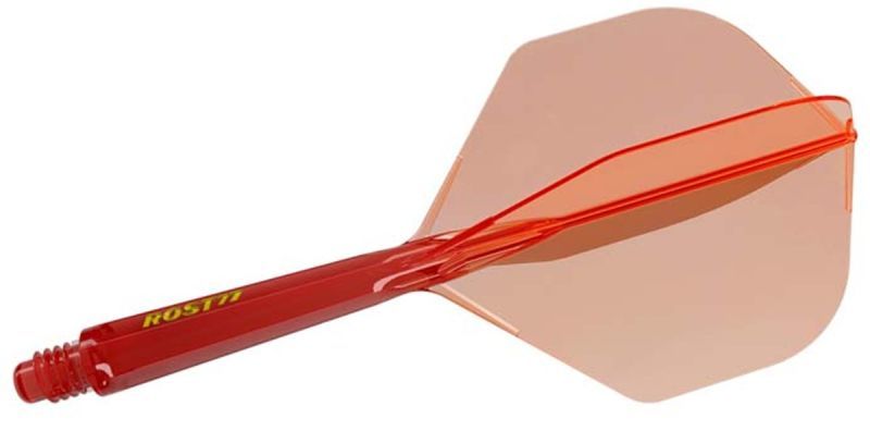 Cuesoul aletta per freccette/Asta ROST 77 Trasparente Rosso Small Standard Flights