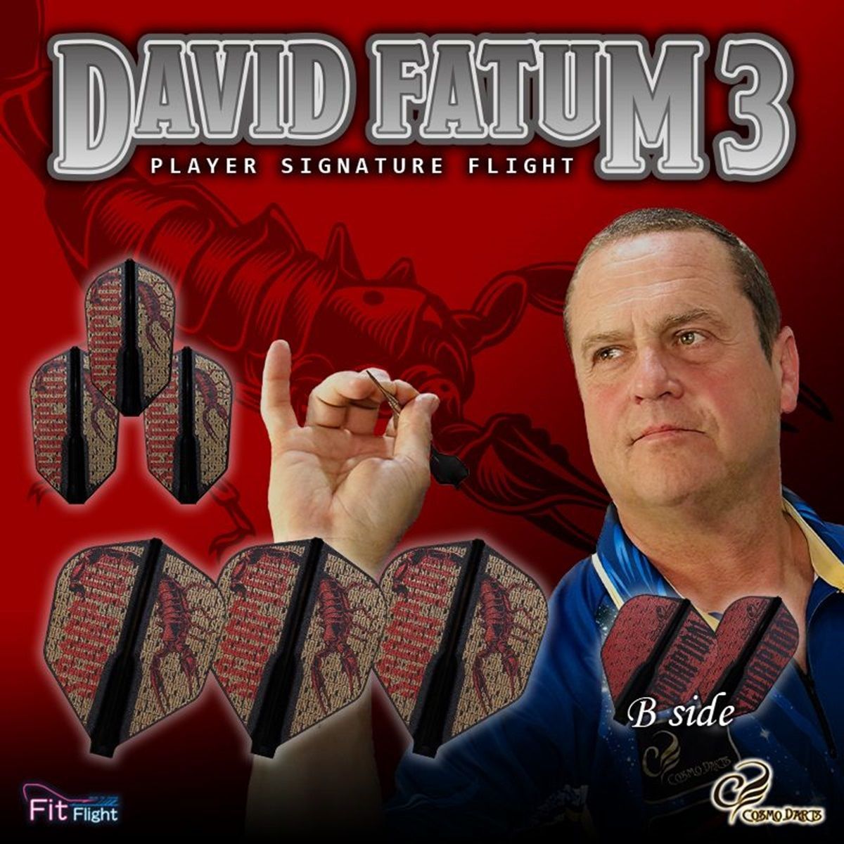 Cosmo Darts Fit Flights David Fatum 3 Shape Flights