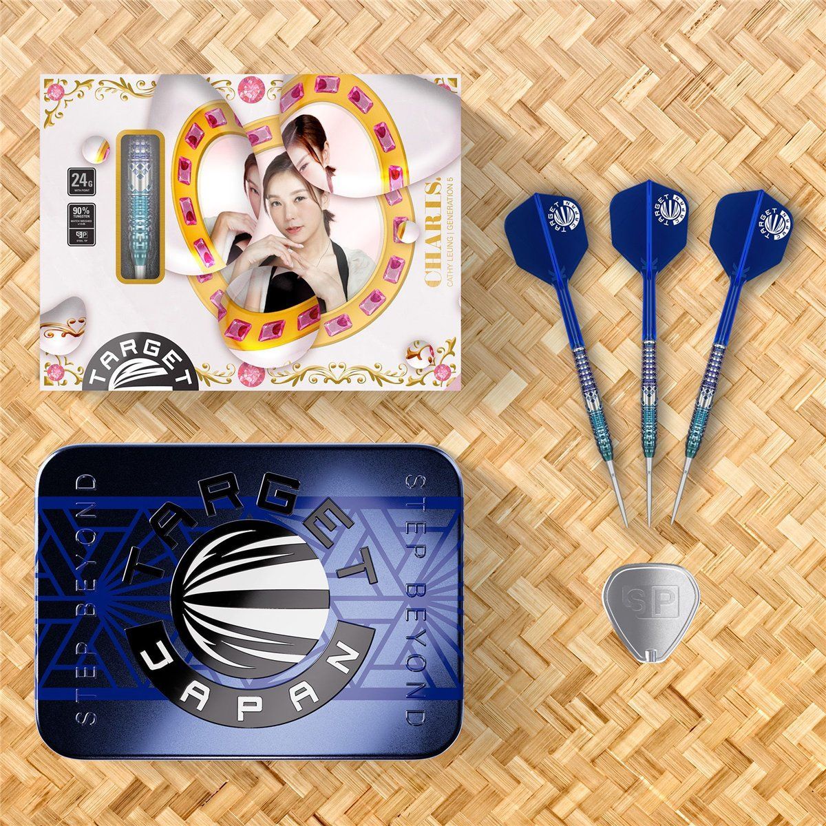 Target Cathy Leung Charis G5 Swiss Point 90% Fléchettes à pointe acier 22/24 Grammes Steeldarts