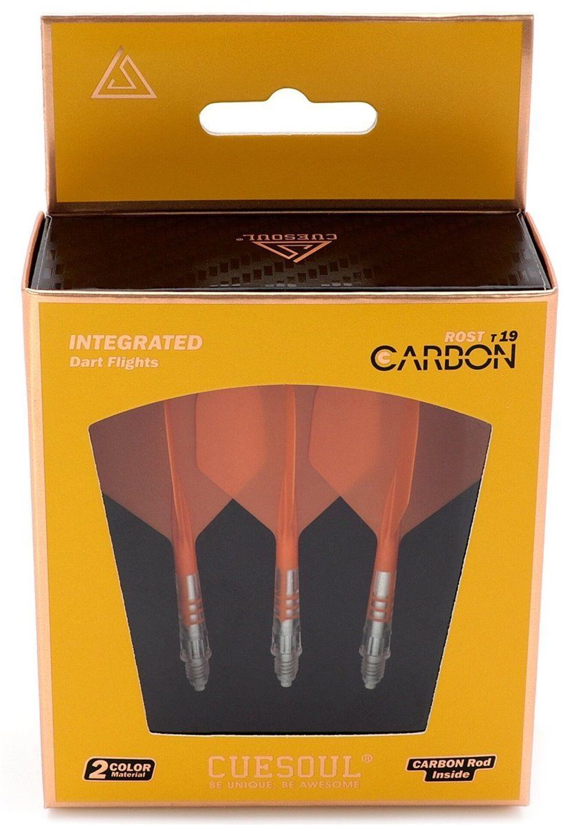 Cuesoul aletta per freccette/Asta ROST T19 Carbon Asta Orange/Bianco Standard Flights