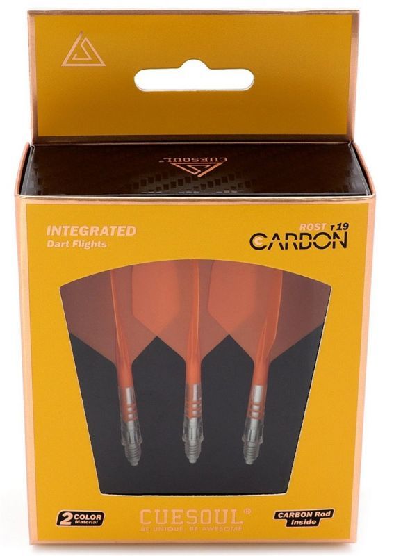 Cuesoul aletta per freccette/Asta ROST T19 Carbon Asta Orange/Bianco Standard Flights