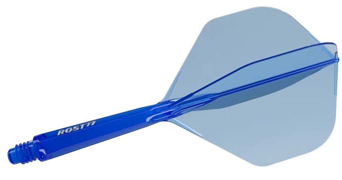 Cuesoul aletta per freccette/Asta ROST 77 Trasparente Blu standard grande Flights