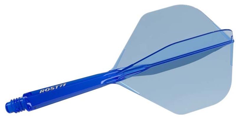 Cuesoul aletta per freccette/Asta ROST 77 Trasparente Blu standard grande Flights