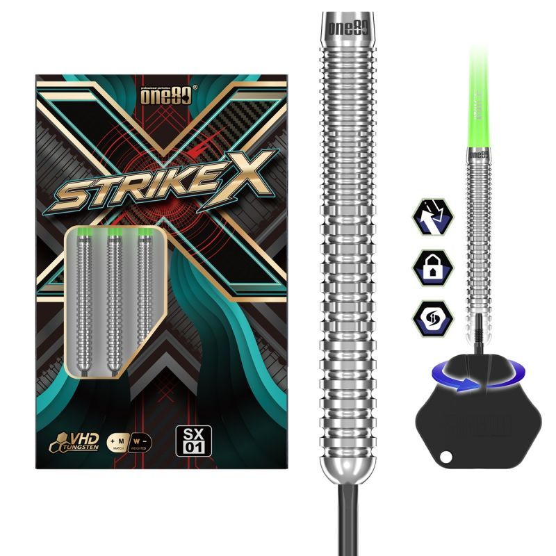 ONE80 Strike X SX01 90% Steeldarts 21/23/25 Gramm Steeldarts